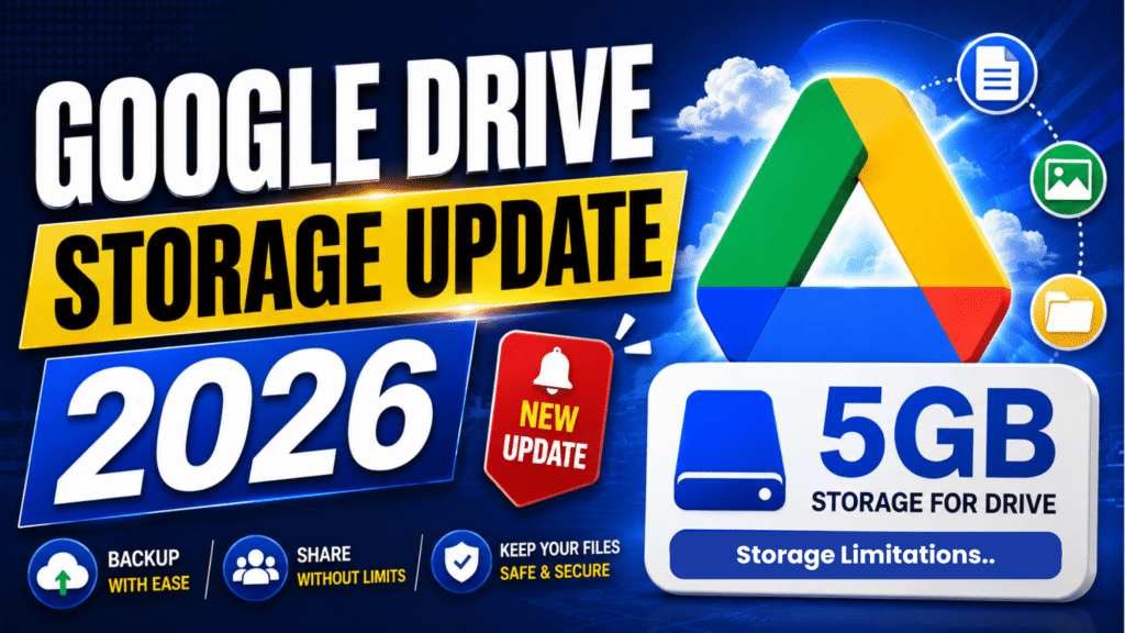 Google Drive Storage Update 2026
