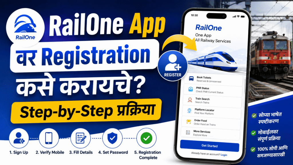 RailOne App वर Registration कसे करायचे? Step-by-Step प्रक्रिया