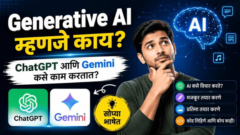 Generative AI म्हणजे काय? ChatGPT आणि Gemini कसे काम करतात?
